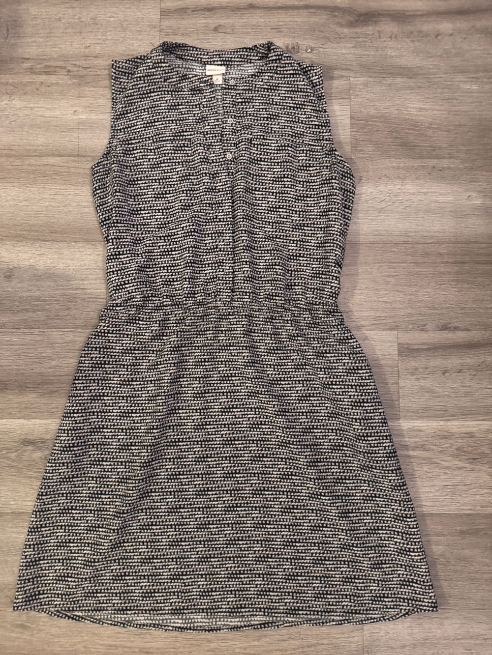 Merona Black and White Textured Sleeveless Dress
